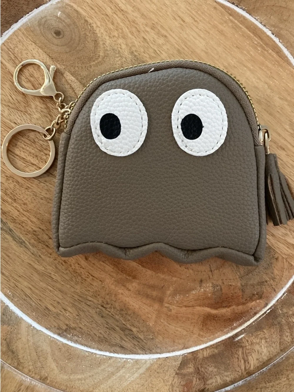 PacMan ghost coin purse keychain ID holder NEW retro video game vibes